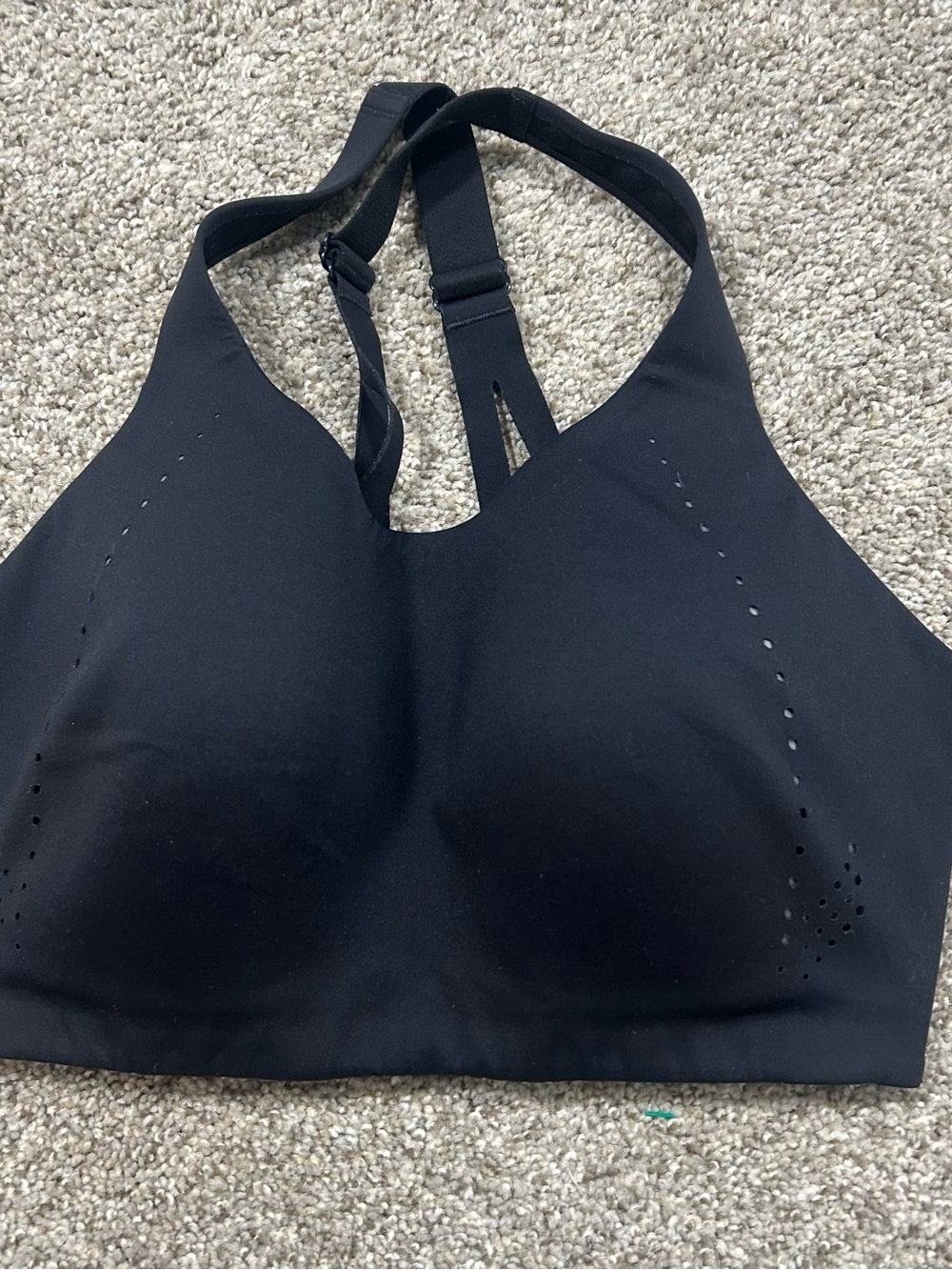 lululemon athletica Black Perforated Sports Bra